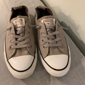 Converse All Star sneakers. “Chuck Taylor Shoreline” style. Beige/Grey. Like new